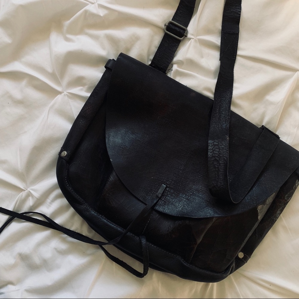 NEW Free People Leather Satchel Side Bag